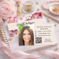Blume Rosa weißes Foto QR-Logo