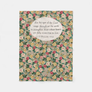 Blume Rose Bibel Verse Scripte Christliche Frauen Fleecedecke
