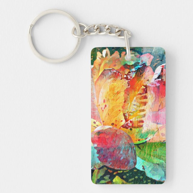 Blume Rose Schlüsselanhänger (Vorderseite)