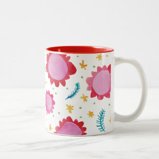 Blume rot Zwei-Ton-Tasse Zweifarbige Tasse
