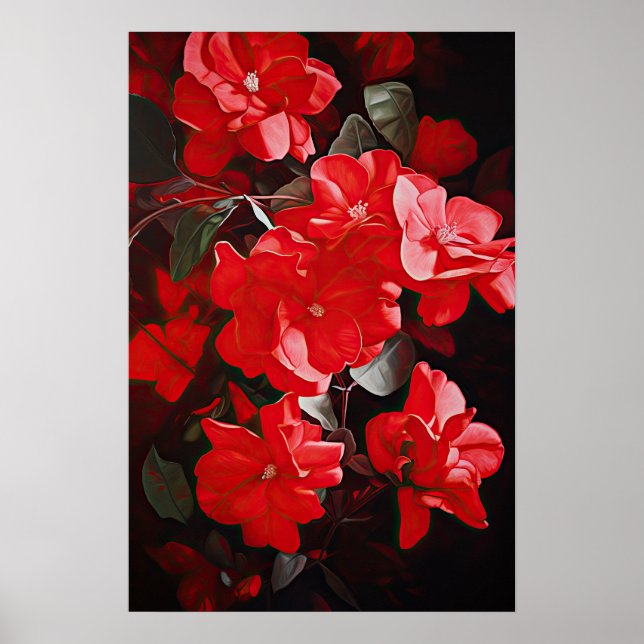 Blume Rote Garden Poster (Vorne)