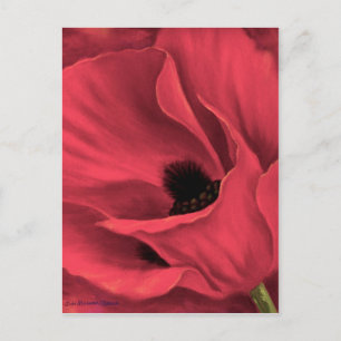 Blume Rote Popper Art Malerei - Multi Postkarte