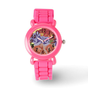 Blume rote Rosen und Rose Knospen Blütenblüte Armbanduhr