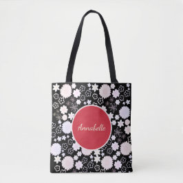 Blume rotes schwarzes Blumenmuster Benutzerdefinie