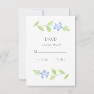 Blume RSVP-Karte für Wasserfarben RSVP Karte