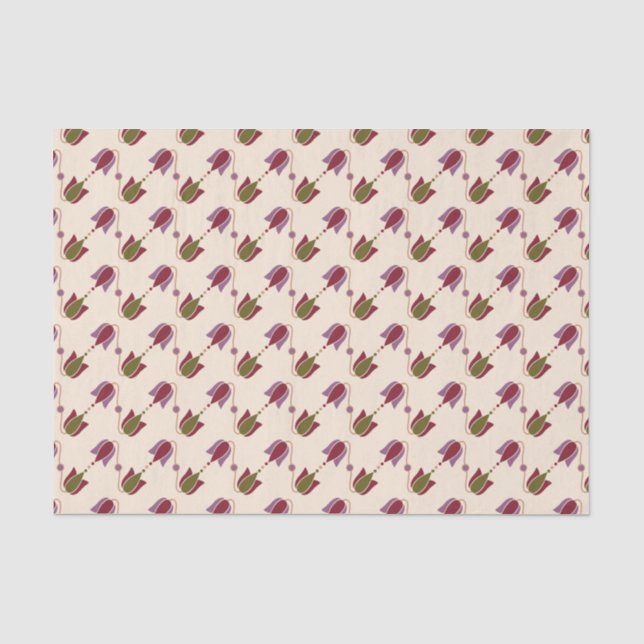 Blume Ruby, Brass, Bronze und Fuchsia Gr Seidenpapier (Vorderseite)