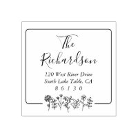 Blume Rücksendeadresse zeichnen Selbstfarbig