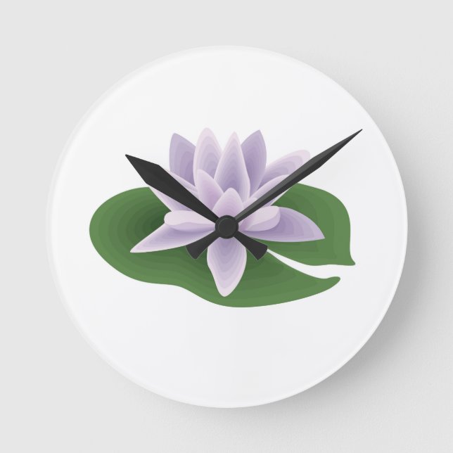 Blume Runde Wanduhr (Vorderseite)