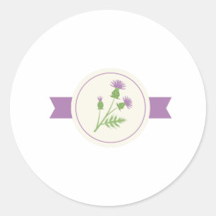 Blume Runder Aufkleber