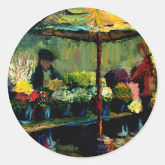 Blume Runder Aufkleber