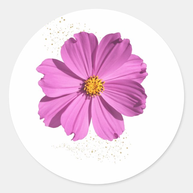 Blume Runder Aufkleber (Vorderseite)