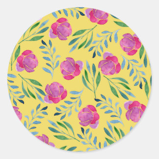 Blume Runder Aufkleber