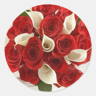 Blume Runder Aufkleber