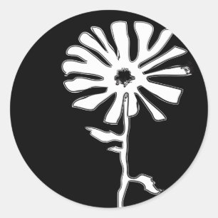 Blume Runder Aufkleber