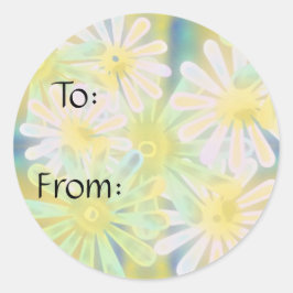 Blume Runder Aufkleber