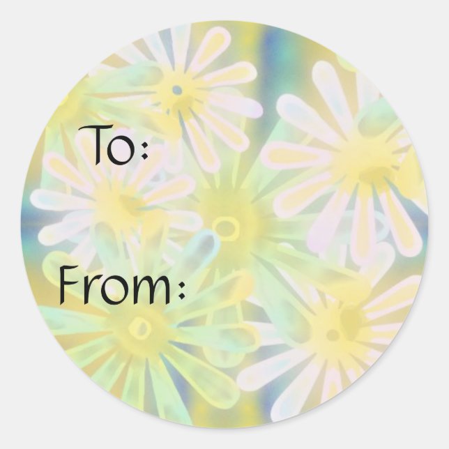 Blume Runder Aufkleber (Vorderseite)