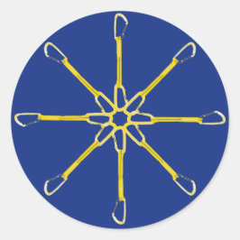 Blume Runder Aufkleber