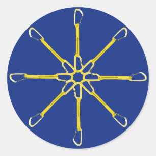 Blume Runder Aufkleber