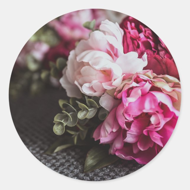 Blume Runder Aufkleber (Vorderseite)