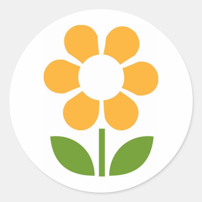 Blume Runder Aufkleber (Vorderseite)