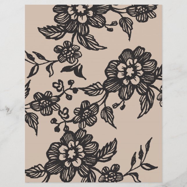 Blume | Rustikale DIY-Umschläge Liner Flyer (Vorne)