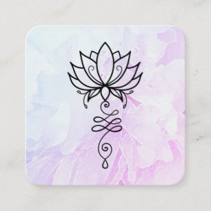 *~* Blume Sacred Geometry Nirvana Yoga Peony Quadratische Visitenkarte