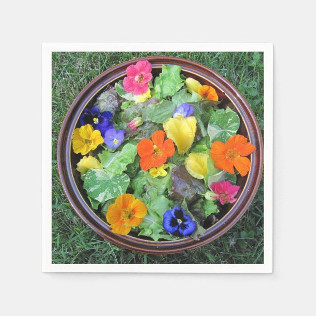 Blume Salad Paper Napkin Serviette (Vorderseite)