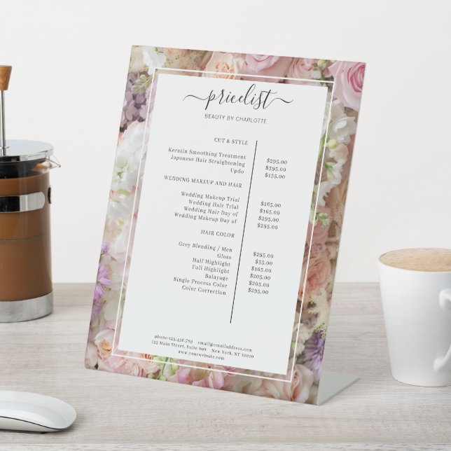 Blume Salon Preisliste Sockelschild (In SItu)