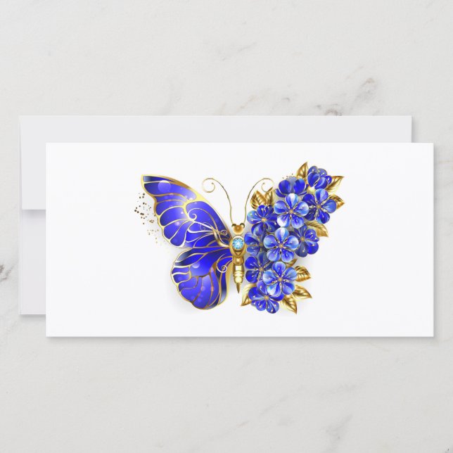 Blume Sapphire Butterfly Ankündigung (Vorderseite)