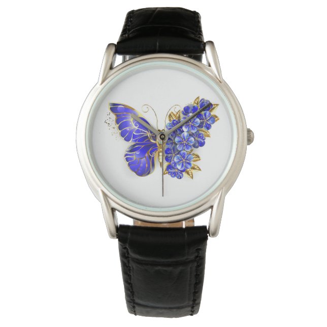 Blume Sapphire Butterfly Armbanduhr (Vorderseite)