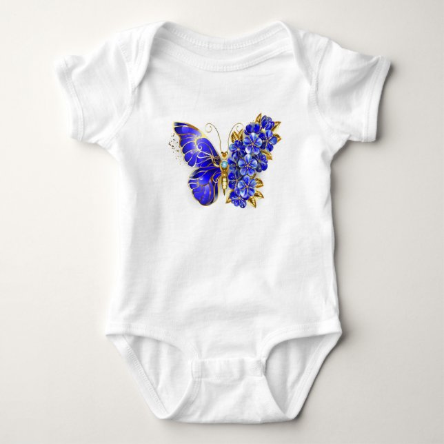 Blume Sapphire Butterfly Baby Strampler (Vorderseite)