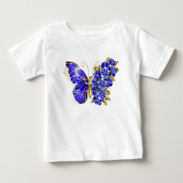 Blume Sapphire Butterfly Baby T-shirt (Vorderseite)