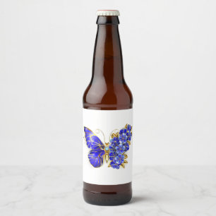 Blume Sapphire Butterfly Bierflaschenetikett