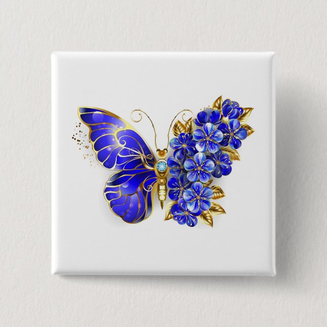 Blume Sapphire Butterfly Button (Vorderseite)