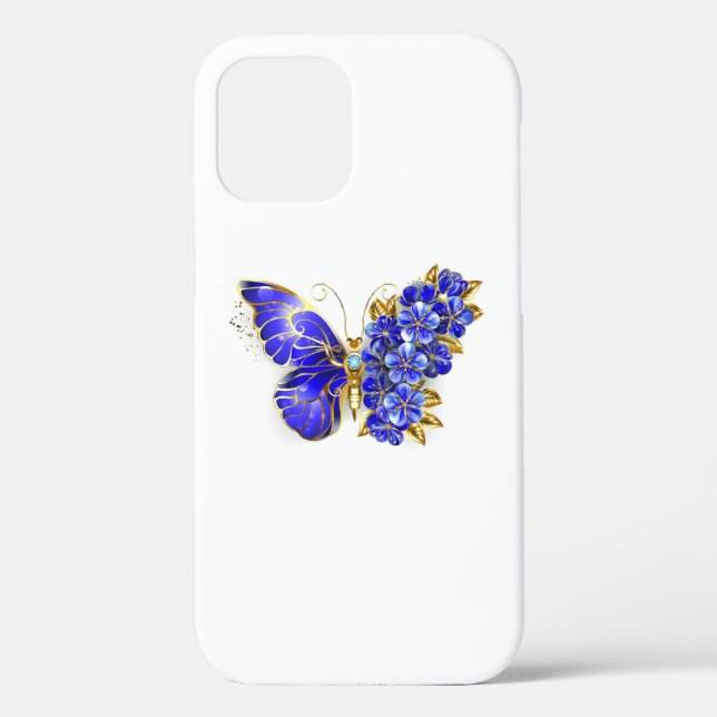 Blume Sapphire Butterfly Case-Mate iPhone Hülle (Rückseite)