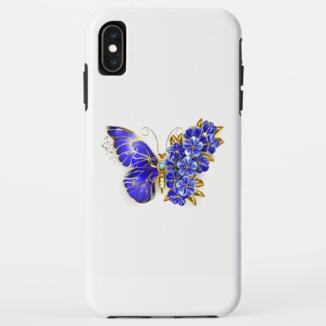 Blume Sapphire Butterfly Case-Mate iPhone Hülle (Rückseite)