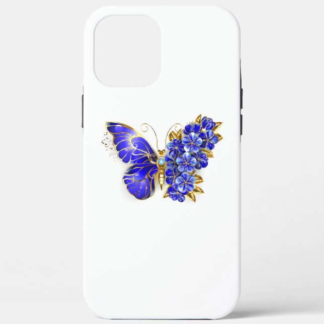 Blume Sapphire Butterfly Case-Mate iPhone Hülle (Rückseite)