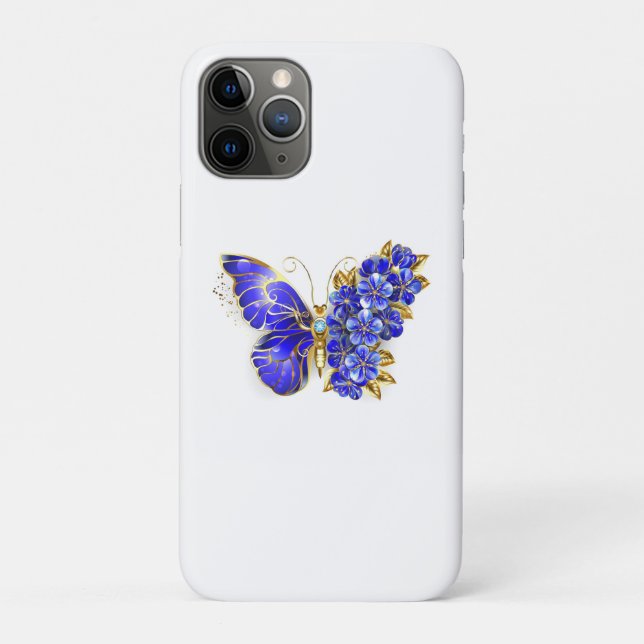 Blume Sapphire Butterfly Case-Mate iPhone Hülle (Rückseite)