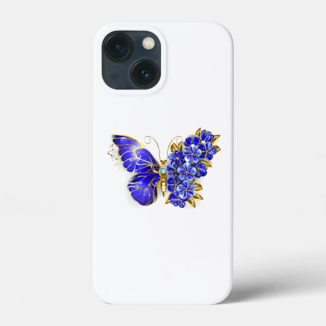 Blume Sapphire Butterfly Case-Mate iPhone Hülle (Rückseite)