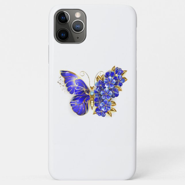 Blume Sapphire Butterfly Case-Mate iPhone Hülle (Rückseite)