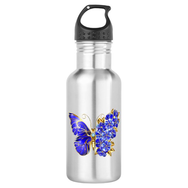 Blume Sapphire Butterfly Edelstahlflasche (Vorderseite)