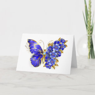 Blume Sapphire Butterfly Einladung