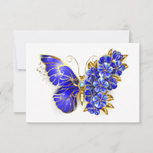 Blume Sapphire Butterfly Einladung
