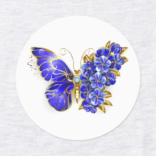 Blume Sapphire Butterfly Etiketten (Design 1)