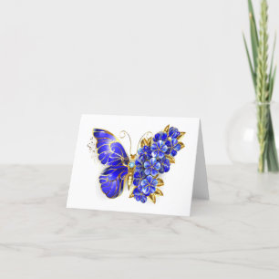Blume Sapphire Butterfly Feiertagskarte