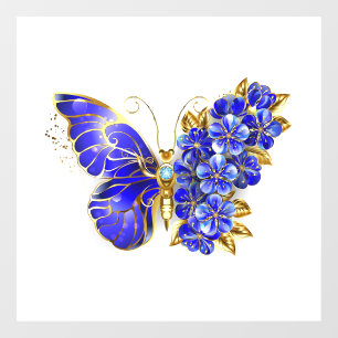 Blume Sapphire Butterfly Fensteraufkleber