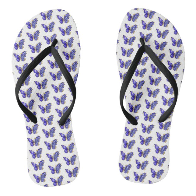 Blume Sapphire Butterfly Flip Flops (Fußbett)