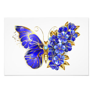 Blume Sapphire Butterfly Fotodruck