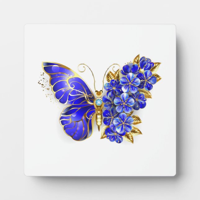 Blume Sapphire Butterfly Fotoplatte (Vorderseite)