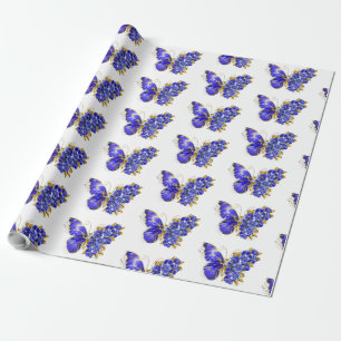 Blume Sapphire Butterfly Geschenkpapier